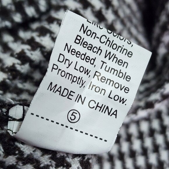 SHEIN CURVE Brown White Houndstooth Pattern A Line Skirt Womens Plus Size 4XL - Picture 6 of 7